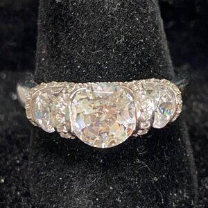 Ring CZ Cubic Zirconia Size 7 Women Sterling Silver 925 Valentine